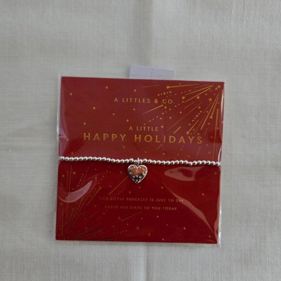 Happy Holidays Heart Bracelet NWT - Picture 2 of 5
